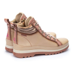 Pikolinos Stivaletto Vigo in Pelle Beige e Rosa