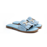 Pregunta Ciabattina Camoscio Azzurro con Morsetto Oro