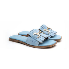 Pregunta Ciabattina Camoscio Azzurro con Morsetto Oro