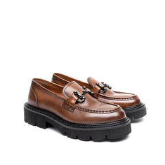 Pregunta Mocassino in Pelle Cognac