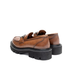 Pregunta Mocassino in Pelle Cognac