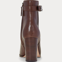 Ralph Lauren Stivale Bailey in Pelle Dark Mahogany