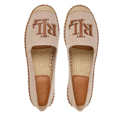 Ralph Lauren Cameryn Logo Espadrilles Flat  Tan