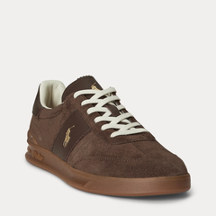 Polo Ralph Lauren Heritage Aera 809973707001 Sneakers in Camoscio Uomo Chocolat
