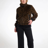 Rino & Pelle Ambra 7012511 Bomber in Eco Pelliccia Donna Leopard
