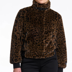 Rino & Pelle Ambra 7012511 Bomber in Eco Pelliccia Donna Leopard