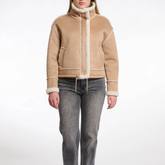 Rino & Pelle Beck 7002511 Giacca in Finta Pelle Scamosciata Donna Misty Nude