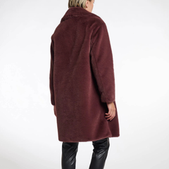 Rino & Pelle Geesje 7002512 Cappotto in Pelliccia Sintetica Donna Chocolate Bean