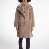 Rino & Pelle Geesje 7002512 Cappotto in Pelliccia Sintetica Donna Toffee