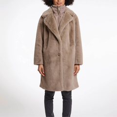 Rino & Pelle Geesje 7002512 Cappotto in Pelliccia Sintetica Donna Toffee