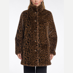 Rino & Pelle Nonna 7012511 Cappotto Monopetto Leopard