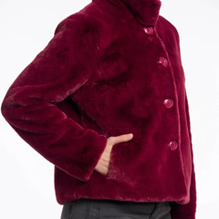 Rino & Pelle Vie 7002511 Giacca in Pelliccia Sintetica Donna Sugar Plum