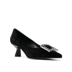 Roberto Festa Evilly Décolleté in Camoscio Nero