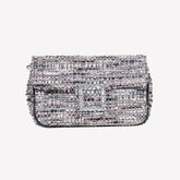 Roberto Festa Borsa a Spalla Lunette in Tessuto Multicolor