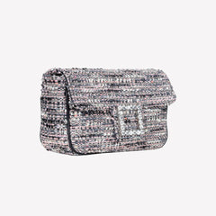 Roberto Festa Borsa a Spalla Lunette in Tessuto Multicolor