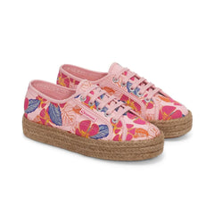Superga 2730 Rope Hibiscus Flower Print Pink-Fuchsia