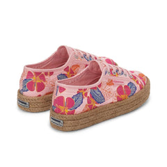 Superga 2730 Rope Hibiscus Flower Print Pink-Fuchsia