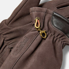 Timberland Guanti Touchscreen in Pelle Winter Hill Marroni