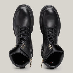 Tommy Hilfiger Scarponcino Biker Stringato Black