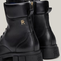 Tommy Hilfiger Scarponcino Biker Stringato Black