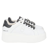 Tosca Blu Sneakers Elettra con Fiori in Strass Bianco/Nero