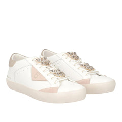 Tosca Blu Sneakers Sirius con Farfalle Gioiello Latte/Oro