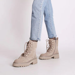 Tosca Blu Lea S372 Stivaletti in Pelle Scamosciata Donna Fango