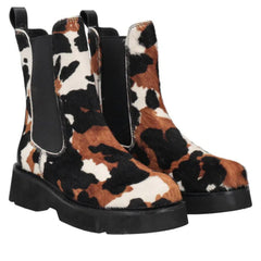 Tosca Blu Louise S389 Stivaletti in Pelle Animalier Donna Nero