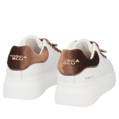 Tosca Blu Chic S002 Sneakers con Ape Gioiello Donna Bianco/Cuoio