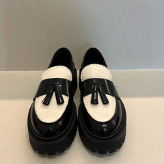 VSL Mocassino in Pelle Nero/Bianco