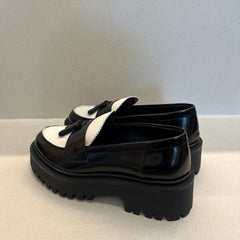 VSL Mocassino in Pelle Nero/Bianco