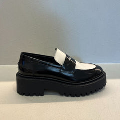 VSL Mocassino in Pelle Nero/Bianco