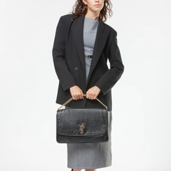 V°73 Louise 73BS9D301 Borsa a Spalla Donna Nero