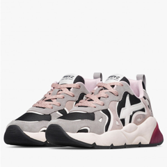 W6YZ SARAH-W Sneakers Donna Grigio-Nero-Rosa