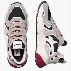 W6YZ SARAH-W Sneakers Donna Grigio-Nero-Rosa