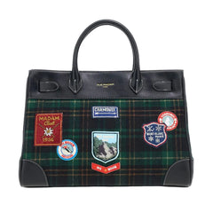 Rue Madam Chamonix Tote Donna Tartan Green