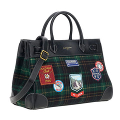 Rue Madam Chamonix Tote Donna Tartan Green