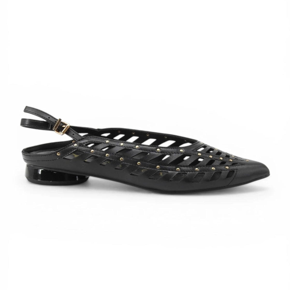 CafèNoir Ballerine in Nappa Traforata Donna Nero