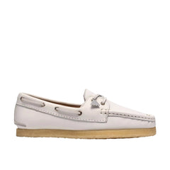 Clarks Godney Boat Mocassini Donna White