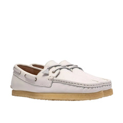 Clarks Godney Boat Mocassini Donna White