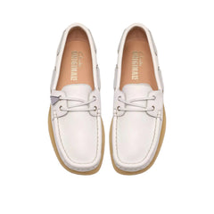 Clarks Godney Boat Mocassini Donna White