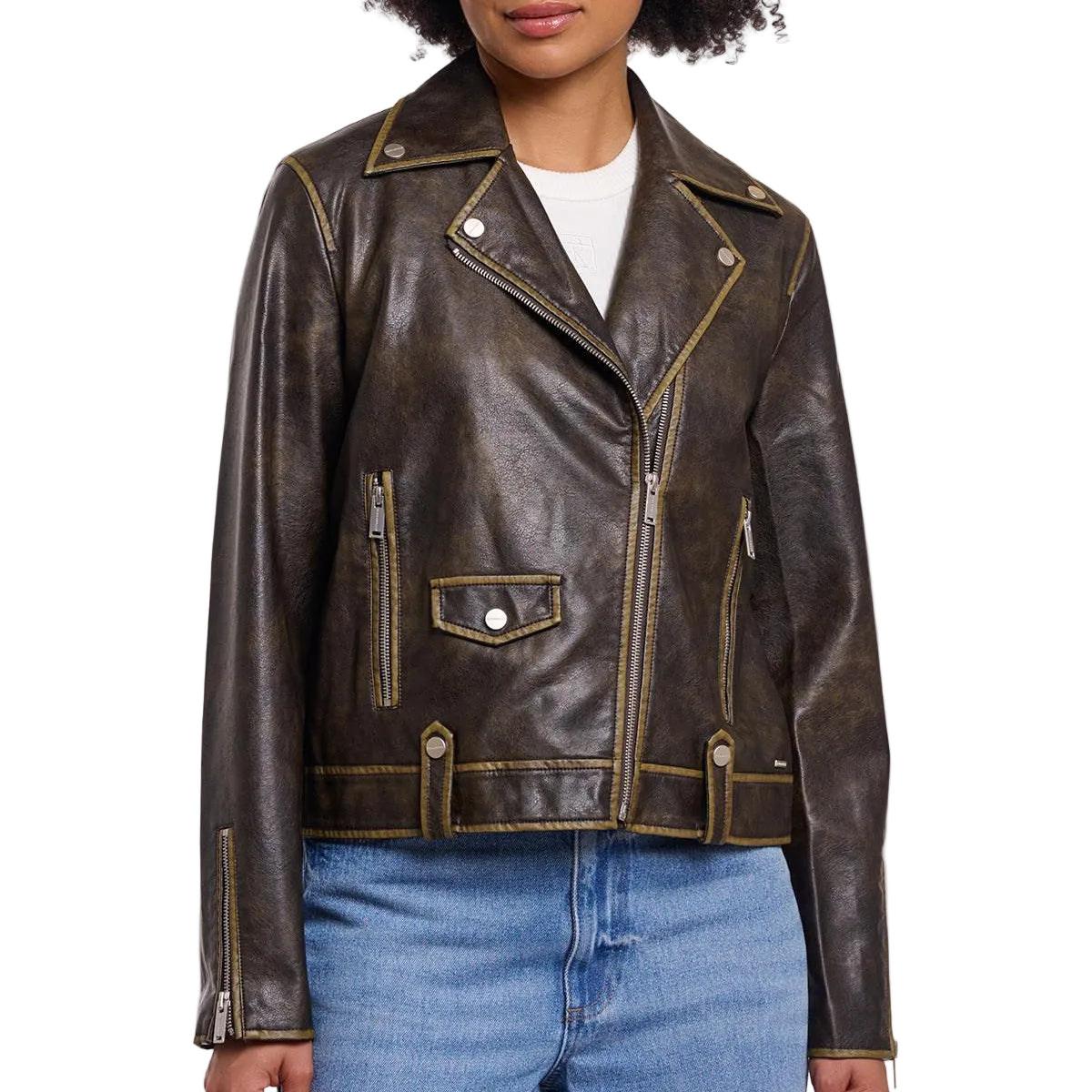 Rino & Pelle Giacca Biker Dark Brown