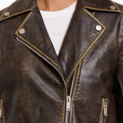 Rino & Pelle Giacca Biker Dark Brown
