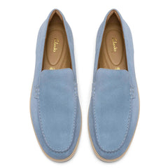 Clarks Torford Easy Mocassini Uomo Light Blu