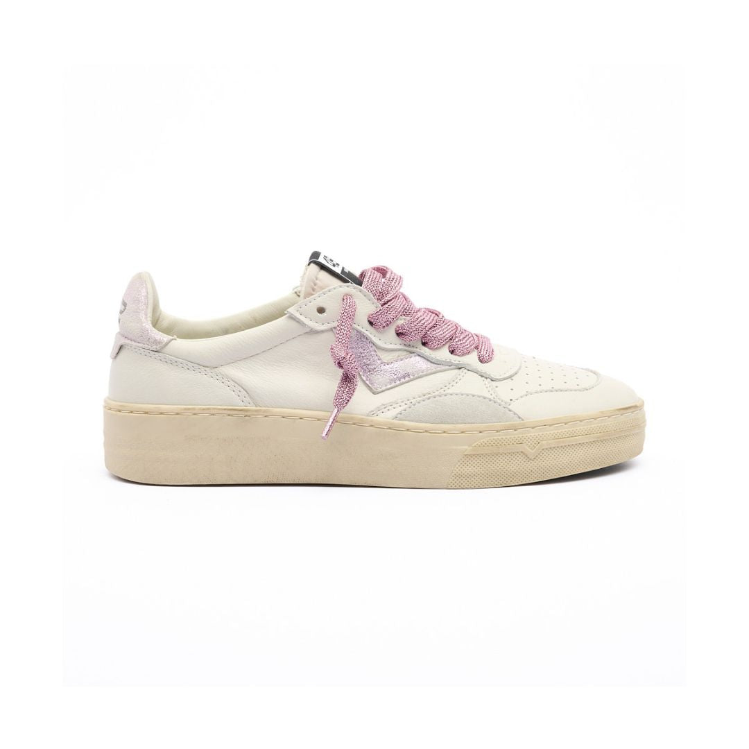 4B12 Sneakers Hyper-D102 Bianco/Lilla