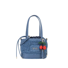 V73 Borsa Secchiello Donna Rafia Denim
