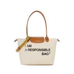 V73 Borsa Shopping Donna Off White/Cuoio