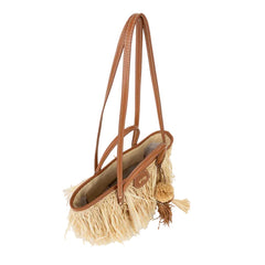 V73 Borsa Shopping Donna Rafia Naturale