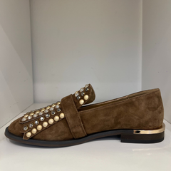 Alma en Pena I250205 Mocassini in Camoscio Donna Brown