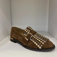 Alma en Pena I250205 Mocassini in Camoscio Donna Brown